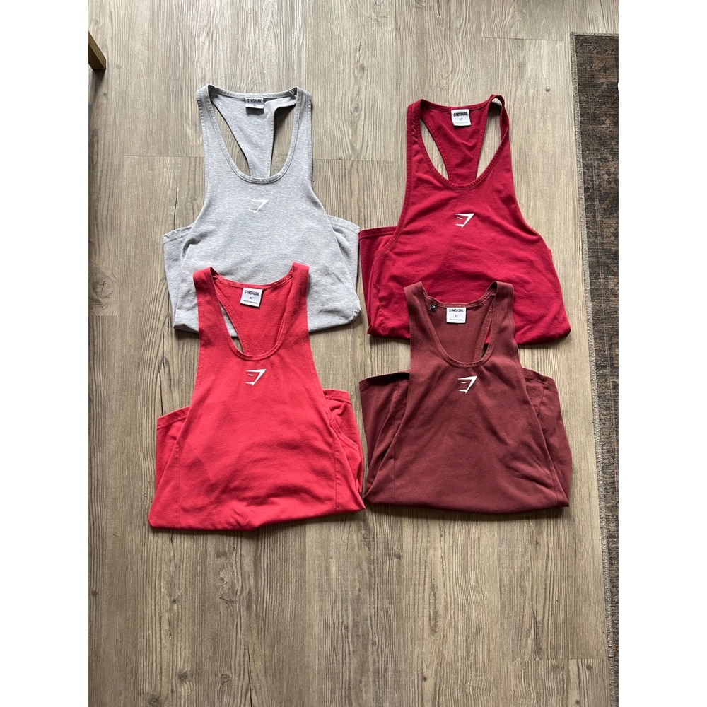 4 Gymshark Men's Stringer Tank Tops Size XS Lot